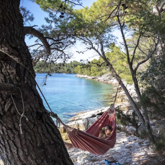 Hammock on Mljet beach, Croatia